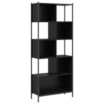 Cassis Wooden Bookcase With 5 Shelves In Black