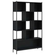 Cassis Wooden Bookcase With 7 Shelves In Black