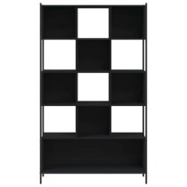 Cassis Wooden Bookcase With 7 Shelves In Black