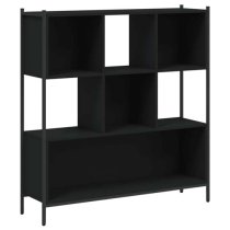 Cassis Wooden Bookcase With 7 Shelves In Black