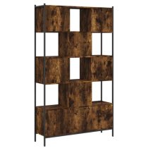 Cassis Wooden Bookcase With 7 Shelves In Smoked Oak