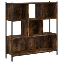 Cassis Wooden Bookcase With 7 Shelves In Smoked Oak