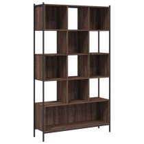 Cassis Wooden Bookcase With 7 Shelves In Brown Oak