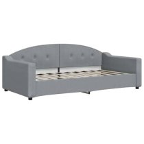 Imperia Velvet Daybed With Trundle And Mattresses In Light Grey