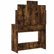 Hervey Wooden Dressing Table In Smoked Oak With LED