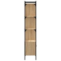 Kavala Wooden Bookcase With 3 Shelves 1 Door In Sonoma Oak