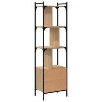 Kavala Wooden Bookcase With 3 Shelves 1 Door In Sonoma Oak