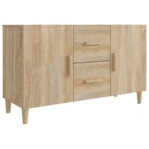 Krefeld Wooden Sideboard 2 Doors 2 Drawers In Sonoma Oak