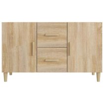 Krefeld Wooden Sideboard 2 Doors 2 Drawers In Sonoma Oak