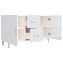 Krefeld High Gloss Sideboard 2 Doors 2 Drawers In White