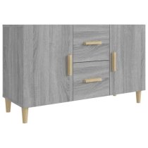 Krefeld Wooden Sideboard 2 Doors 2 Drawers In Grey Sonoma Oak