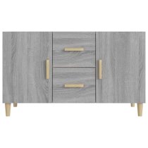 Krefeld Wooden Sideboard 2 Doors 2 Drawers In Grey Sonoma Oak