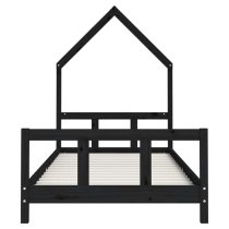 Moraira Kids Solid Pine Wood Single Bed In Black