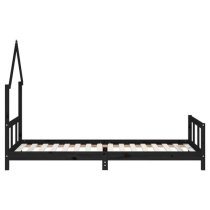 Moraira Kids Solid Pine Wood Single Bed In Black