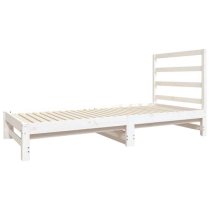 Patras Solid PIne Wood Pull-Out Day Bed In White