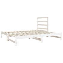 Patras Solid PIne Wood Pull-Out Day Bed In White