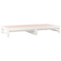 Patras Solid PIne Wood Pull-Out Day Bed In White