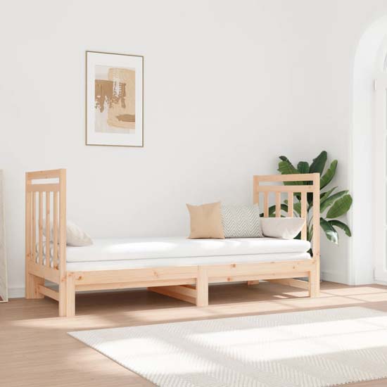 Reiti Solid PIne Wood Pull-Out Day Bed In Natural