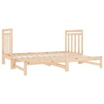 Reiti Solid PIne Wood Pull-Out Day Bed In Natural