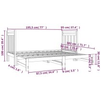 Reiti Solid PIne Wood Pull-Out Day Bed In Natural