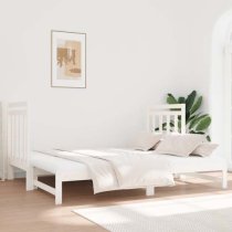 Reiti Solid PIne Wood Pull-Out Day Bed In White