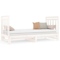 Reiti Solid PIne Wood Pull-Out Day Bed In White