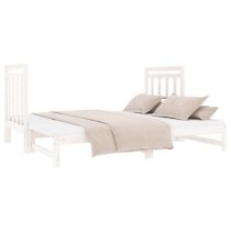 Reiti Solid PIne Wood Pull-Out Day Bed In White