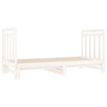 Reiti Solid PIne Wood Pull-Out Day Bed In White