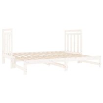 Reiti Solid PIne Wood Pull-Out Day Bed In White