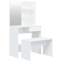 Legian Wooden Dressing Table With Stool In White