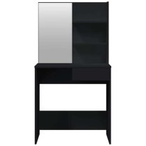 Legian Wooden Dressing Table With Stool In Black