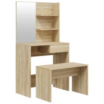 Legian Wooden Dressing Table With Stool In Sonoma Oak