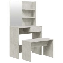 Legian Wooden Dressing Table With Stool In Concrete Effect