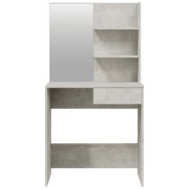 Legian Wooden Dressing Table With Stool In Concrete Effect