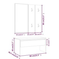 Nyon Wooden Hallway Furniture Set In Sonoma Oak