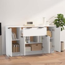 Krefeld Wooden Sideboard With 4 Doors 1 Drawer In White