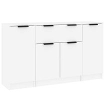 Krefeld Wooden Sideboard With 4 Doors 1 Drawer In White