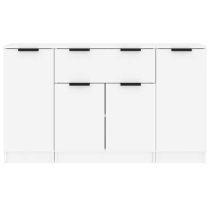 Krefeld Wooden Sideboard With 4 Doors 1 Drawer In White