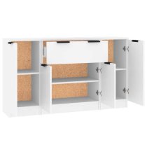 Krefeld Wooden Sideboard With 4 Doors 1 Drawer In White