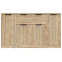 Krefeld Wooden Sideboard With 4 Doors 1 Drawer In Sonoma Oak