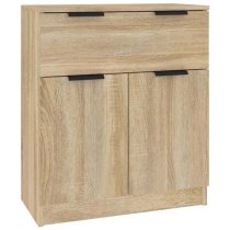 Krefeld Wooden Sideboard With 4 Doors 1 Drawer In Sonoma Oak