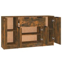 Krefeld Wooden Sideboard With 4 Doors 1 Drawer In Smoked Oak