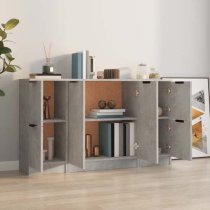 Krefeld Wooden Sideboard With 6 Doors In Concrete Effect