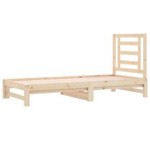 Biella Solid Pine Wood Pull-Out Day Bed In Natural