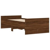 Frisco Wooden Single Bed With Drawers In Brown Oak