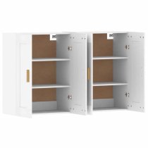 Belek Wooden Wall Mounted Sideboard With 4 Doors In White