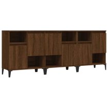 Coimbra Wooden Sideboard With 6 Doors In Brown Oak