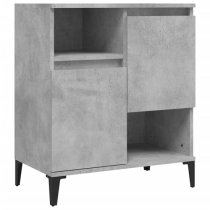 Coimbra Wooden Sideboard With 6 Doors In Concrete Effect