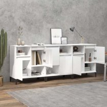 Coimbra High Gloss Sideboard With 6 Doors In White