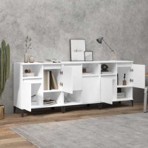 Coimbra Wooden Sideboard With 6 Doors In White